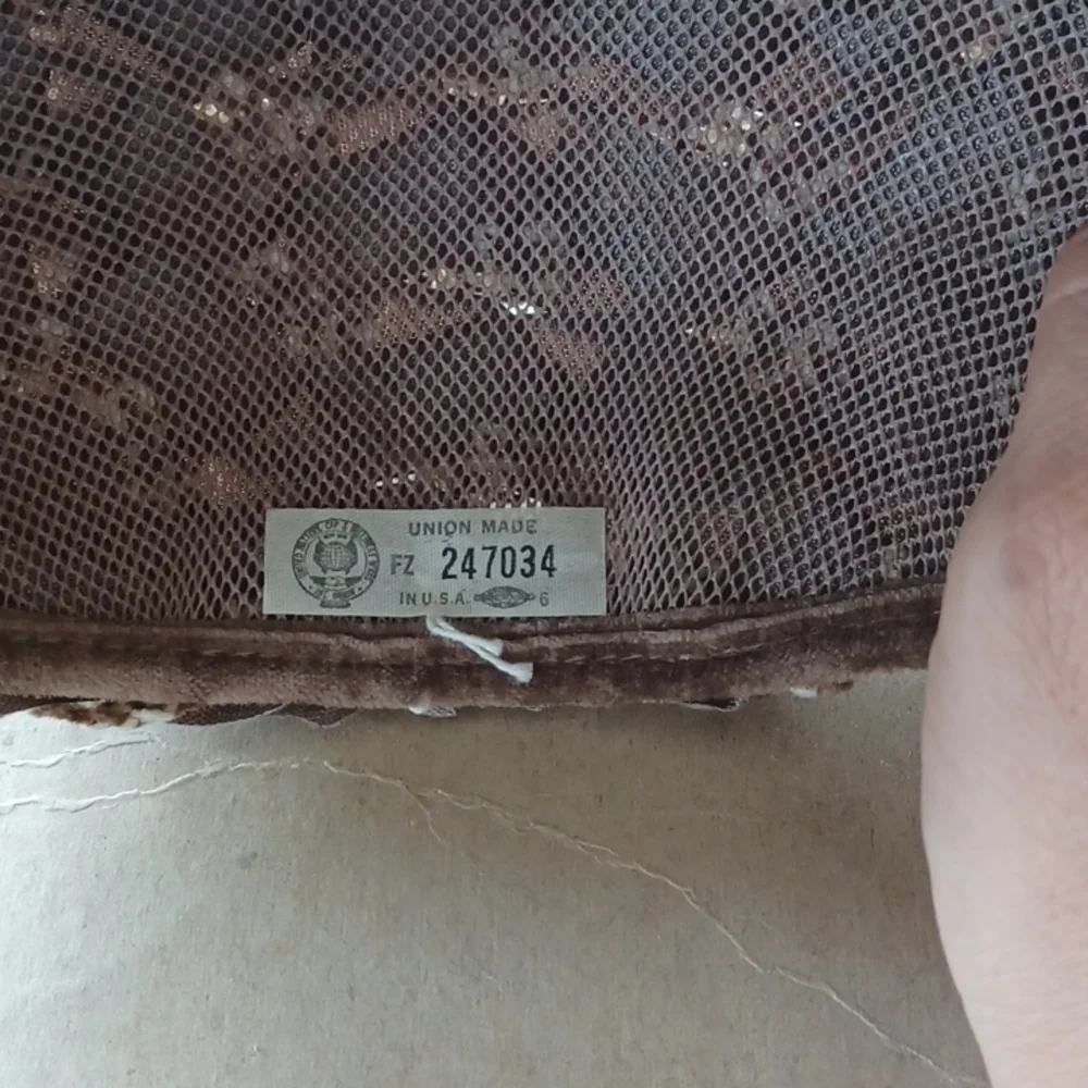 Vintage Union Made basketweave netting pillbox hat